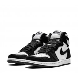 Sneakers Air Jordan 1 High OG nero bianco (Vamp con lanugine)