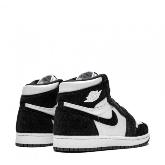 Sneakers Air Jordan 1 High OG nero bianco (Vamp con lanugine)